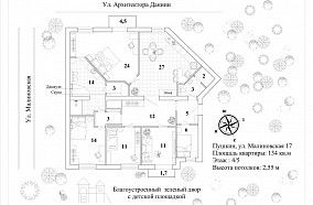 Планировка с 5-ю спальнями