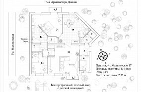 Планировка с 4-мя спальнями